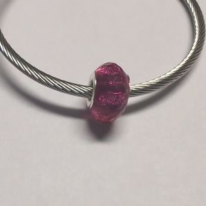 Pink Glittery Charm for Pandora Style‎ Bracelet